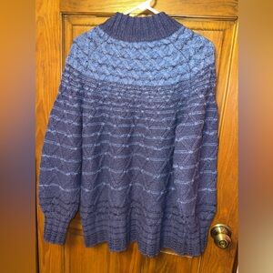 Lane Bryant Cowl Neck Sweater in Blue and Purple